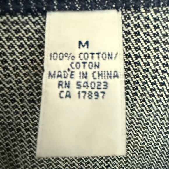 Vintage Denim Jacket Blazer Jean Jacket 100% Cotton Womens Sz Medium Dark Wash - Picture 7 of 9